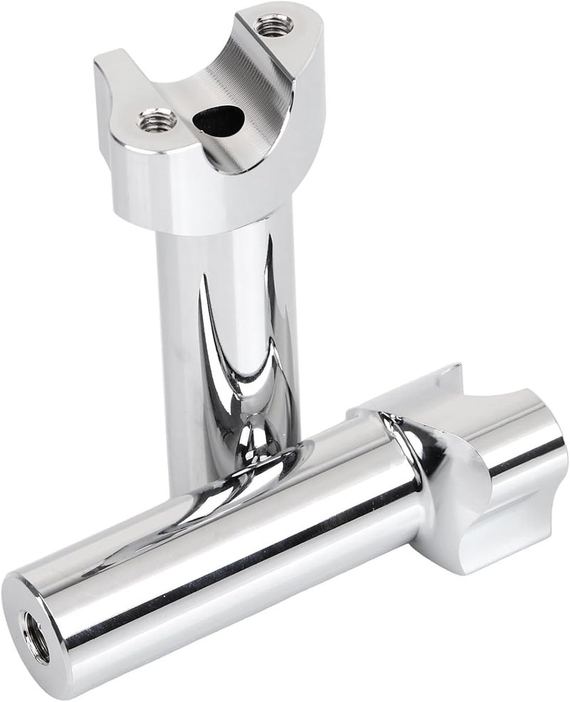 YDLMT 4.5 inch Straight Handlebar Risers Fit for Harley 1" Handlebars Sportster Heritage Softail Dyna Wide Glide FLTRU FLTRX, Chrome - Image 5